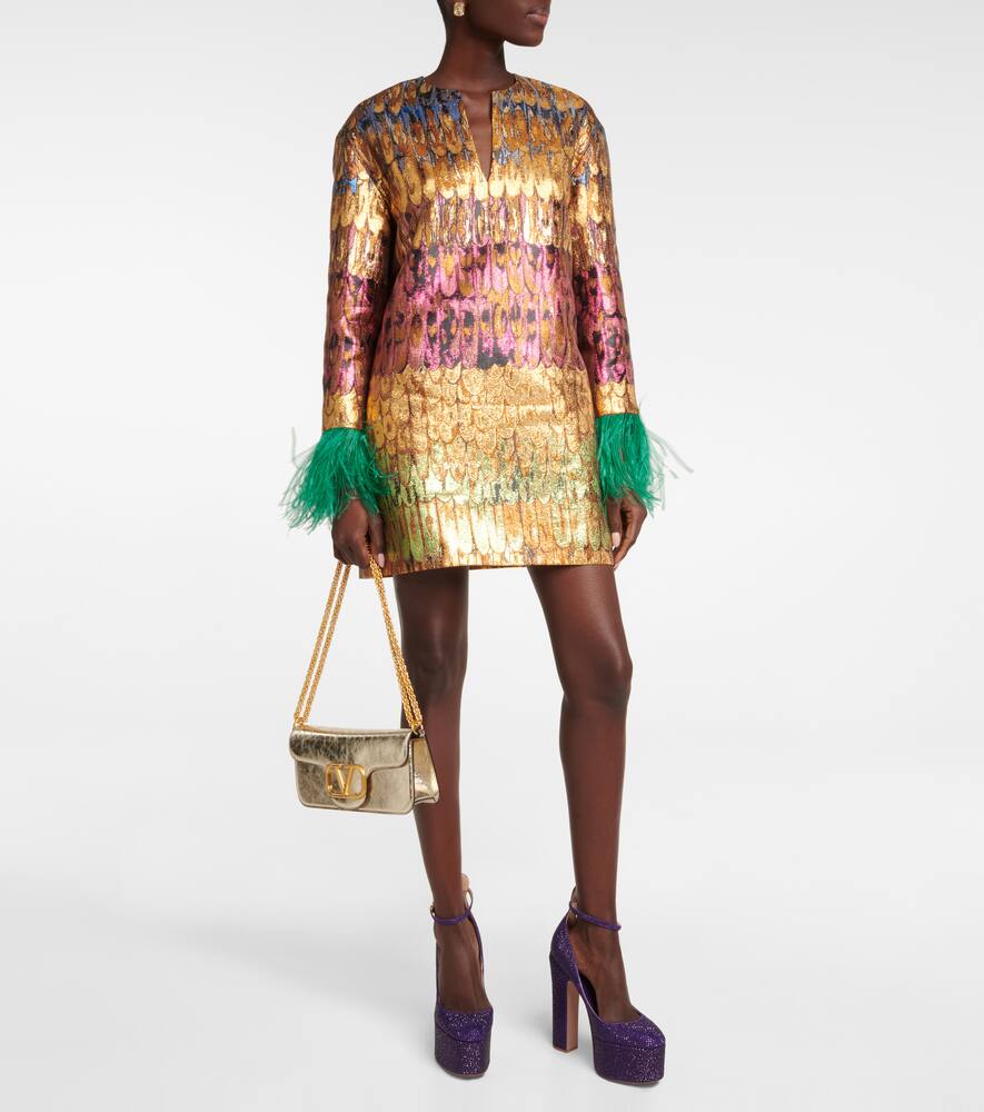 Valentino Garavani Tan-Go embellished leather platform pumps