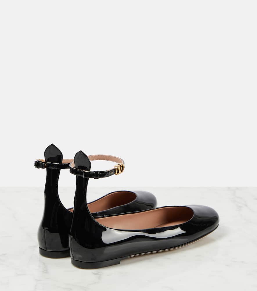 Valentino Garavani Tan-Go patent leather ballet flats