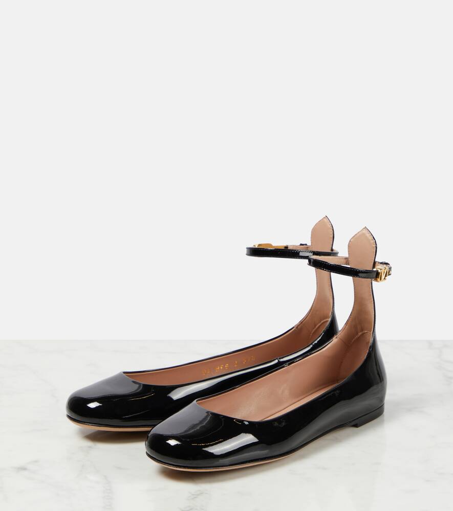 Valentino Garavani Tan-Go patent leather ballet flats