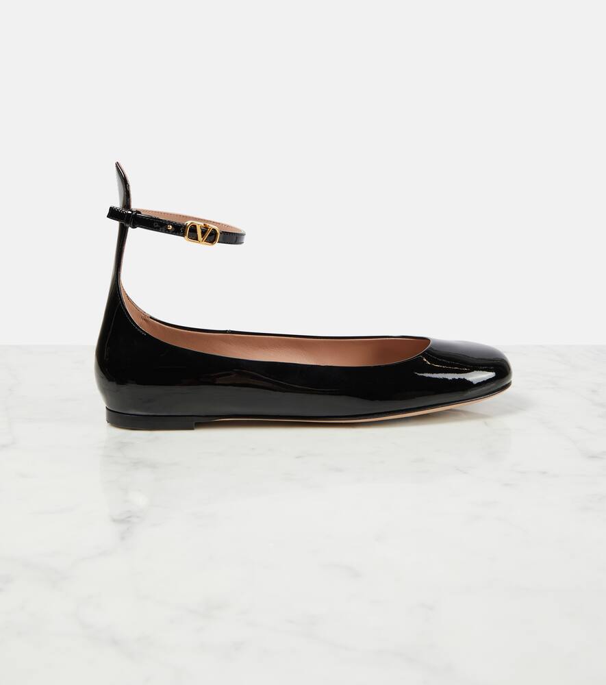 Valentino Garavani Tan-Go patent leather ballet flats