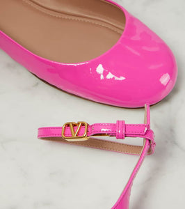 Valentino Garavani Tan-Go patent leather ballet flats