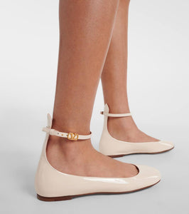 Valentino Garavani Tan-Go patent leather ballet flats