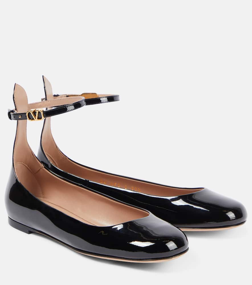 Valentino Garavani Tan-Go patent leather ballet flats