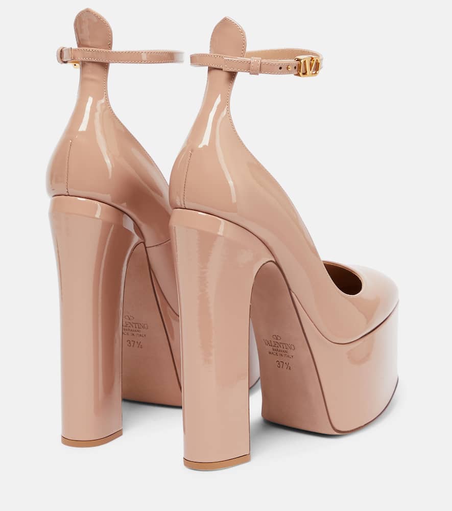 Valentino Garavani Tan-Go patent leather platform pumps