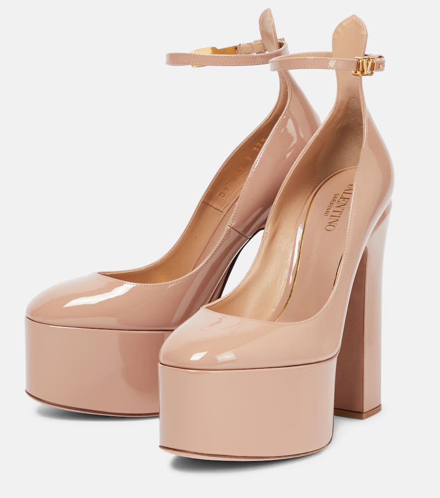 Valentino Garavani Tan-Go patent leather platform pumps