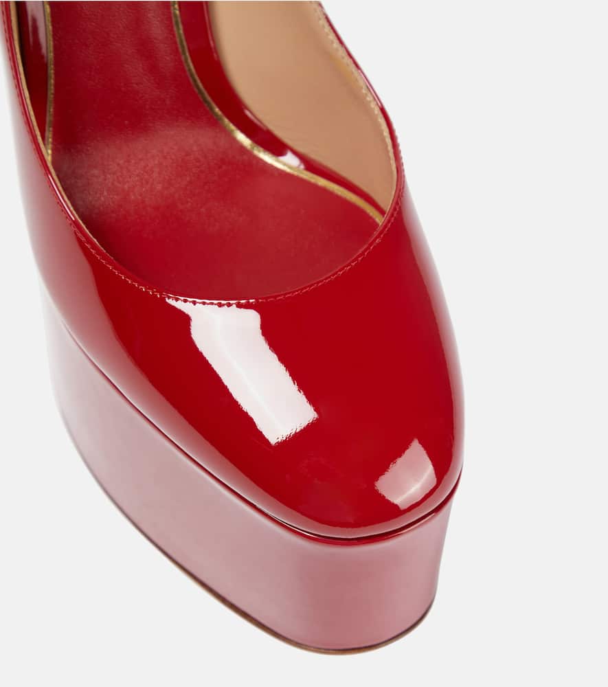 Valentino Garavani Tan-Go patent leather platform pumps