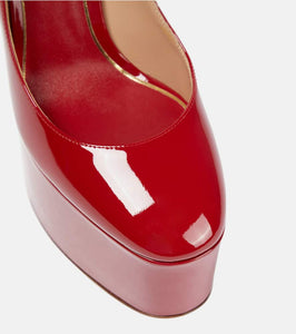 Valentino Garavani Tan-Go patent leather platform pumps