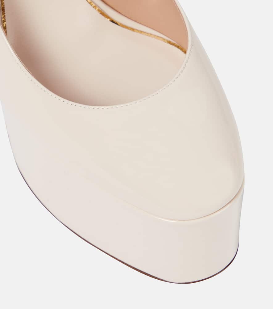 Valentino Garavani Tan-Go patent leather platform pumps