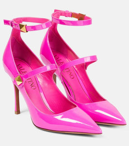Valentino Garavani Tan-Go patent leather pumps
