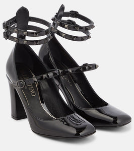 Valentino Garavani Tan-Go patent leather pumps