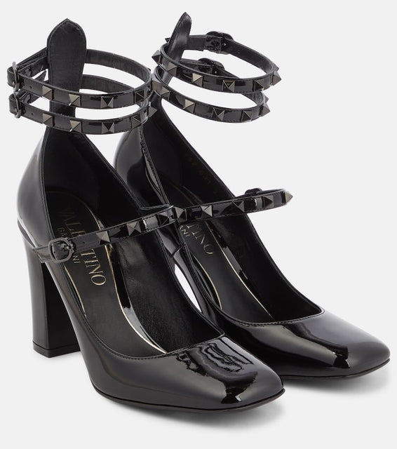 Valentino Garavani Tan-Go patent leather pumps