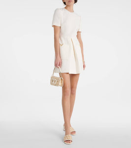 Valentino Garavani Toile Iconographe 50 raffia-trimmed mules