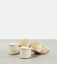 Valentino Garavani Toile Iconographe 50 raffia-trimmed mules