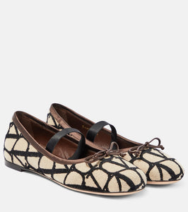 Valentino Garavani Toile Iconographe ballet flats