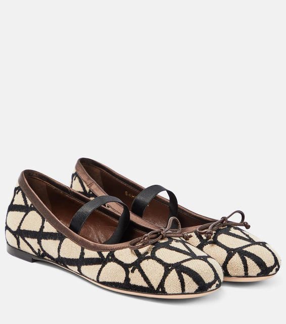 Valentino Garavani Toile Iconographe ballet flats