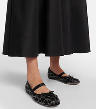 Valentino Garavani Toile Iconographe crystal-embellished satin ballet flats