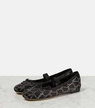 Valentino Garavani Toile Iconographe crystal-embellished satin ballet flats