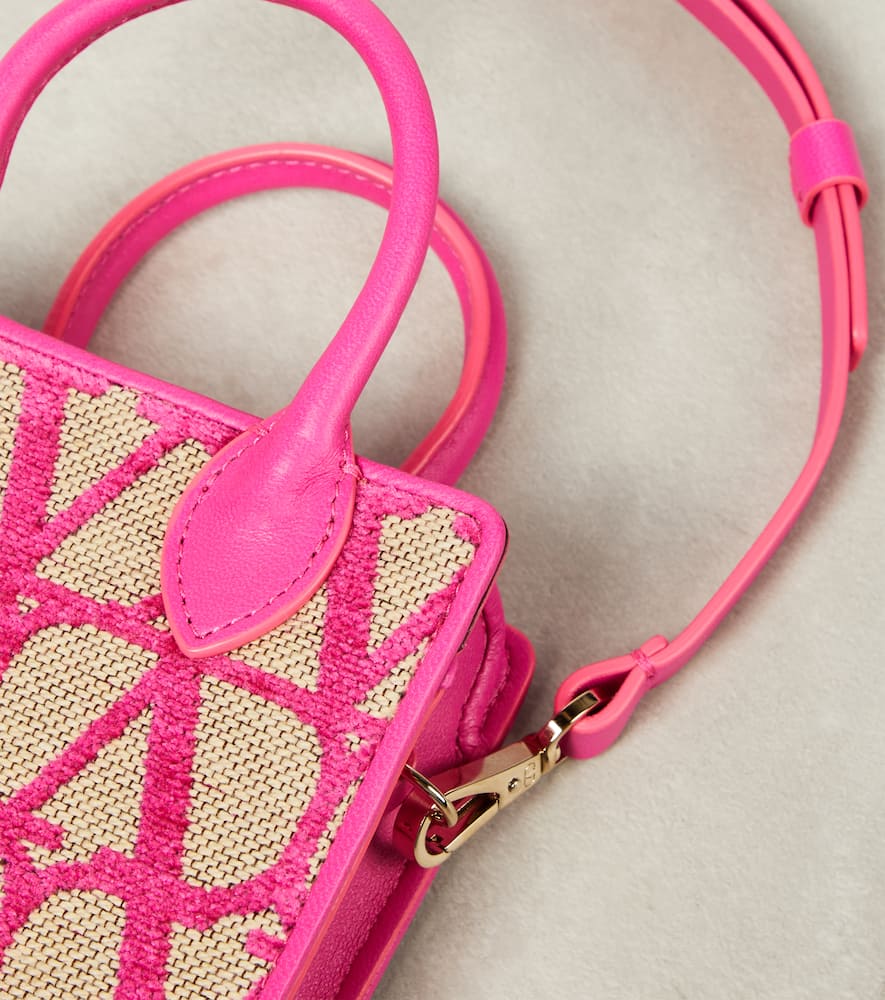Valentino Garavani Toile Iconographe leather-trimmed crossbody bag