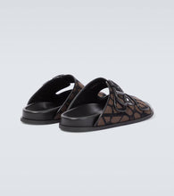 Valentino Garavani Toile Iconographe leather-trimmed sandals