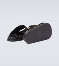 Valentino Garavani Toile Iconographe leather-trimmed sandals