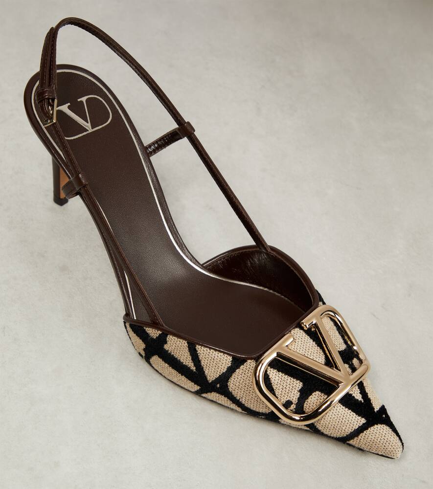 Valentino Garavani Toile Iconographe slingback pumps
