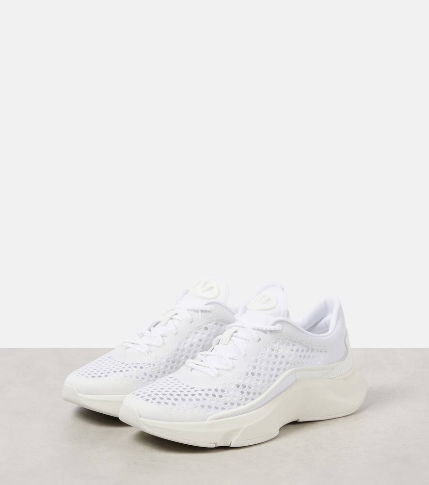 Valentino Garavani True Actress leather-trimmed sneakers
