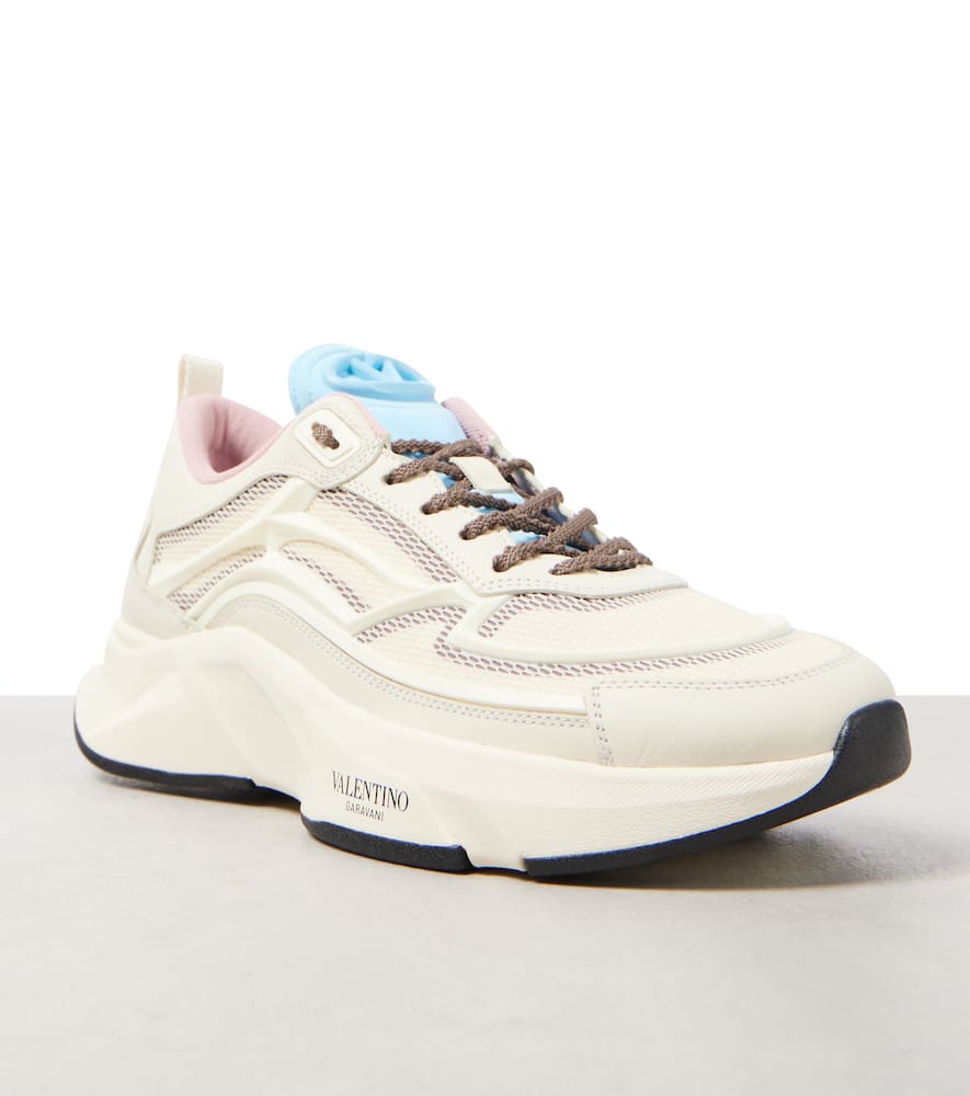 Valentino Garavani True Actress leather-trimmed sneakers