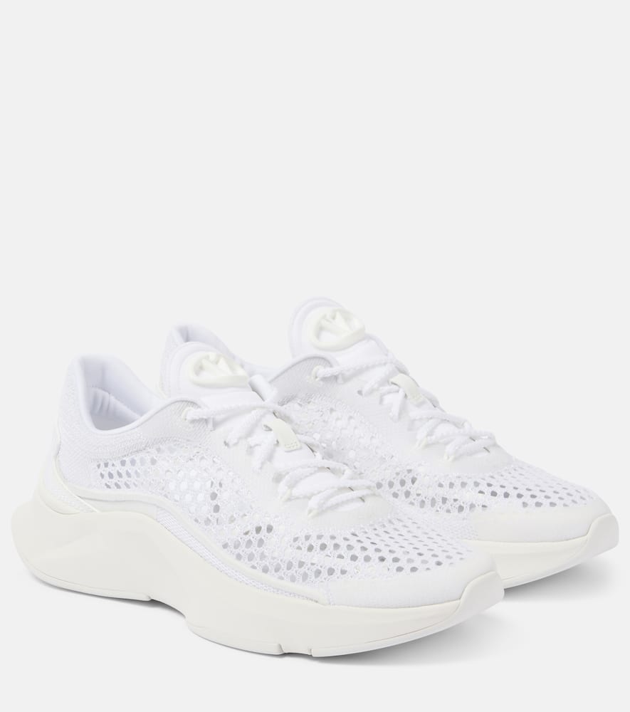 Valentino Garavani True Actress leather-trimmed sneakers