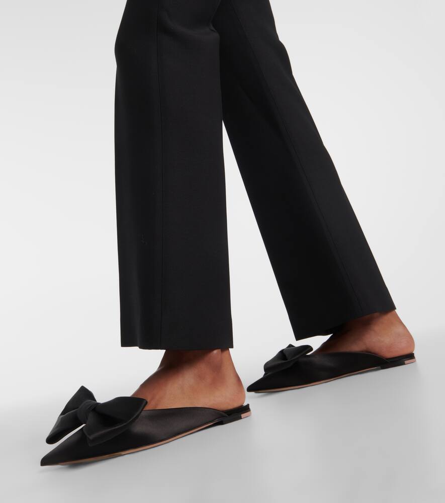 Valentino Garavani Un Ch√É¬¢teau Bow satin mules