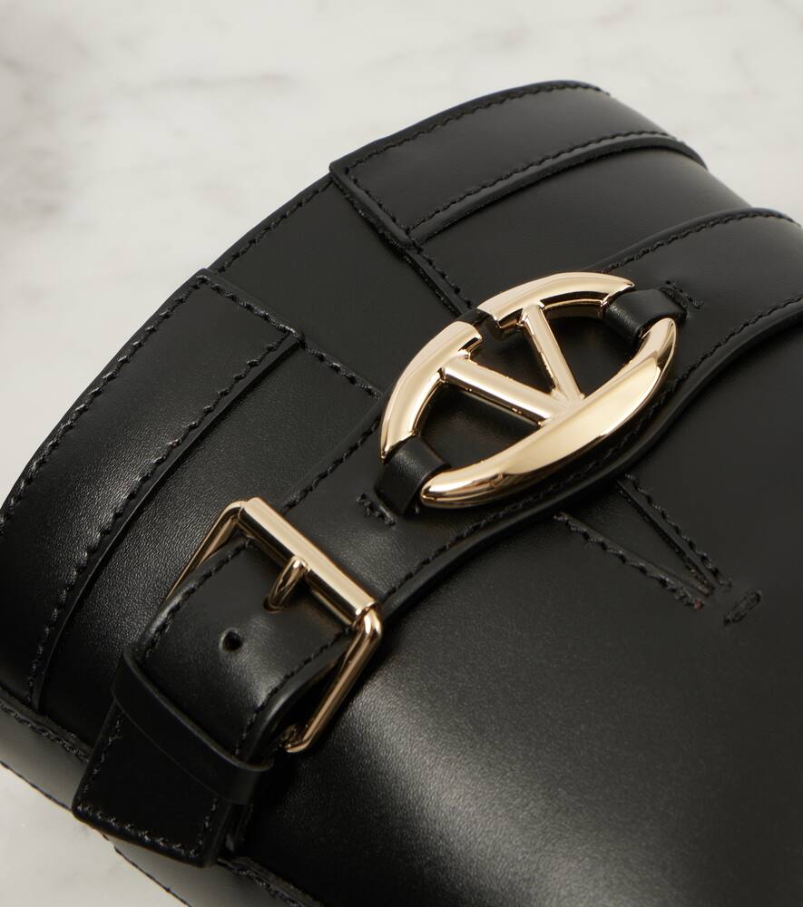 Valentino Garavani VGold leather-trimmed rain boots