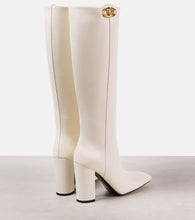 Valentino Garavani VLogo Bold 100 leather knee-high boots