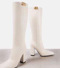 Valentino Garavani VLogo Bold 100 leather knee-high boots