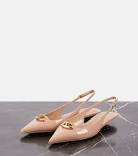 Valentino Garavani VLogo Bold patent leather slingback flats