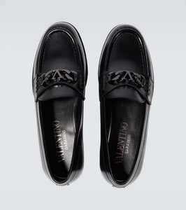 Valentino Garavani VLogo Chain leather loafers