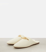 Valentino Garavani VLogo Gate leather mules