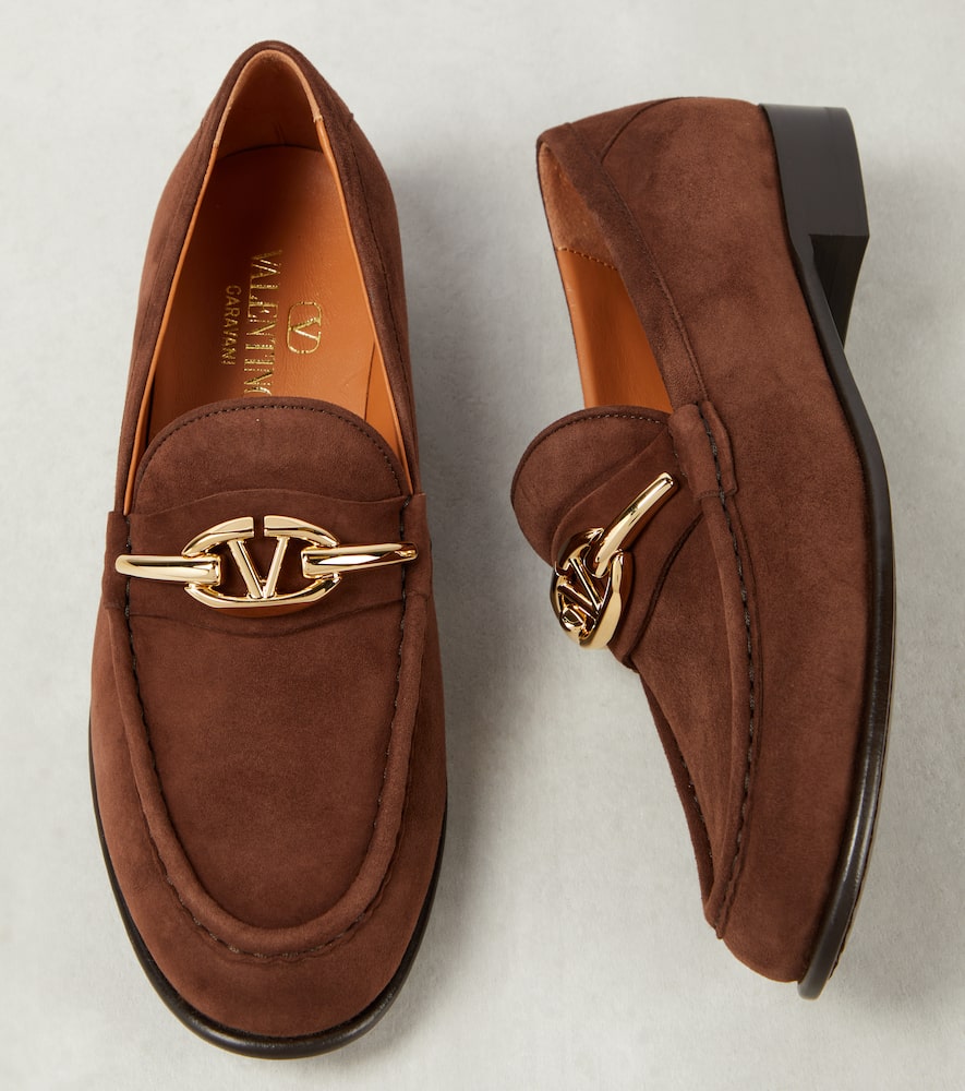 Valentino Garavani VLogo Gate suede loafers