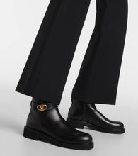 Valentino Garavani VLogo Locker leather bootie