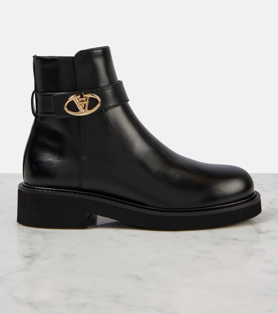 Valentino Garavani VLogo Locker leather bootie