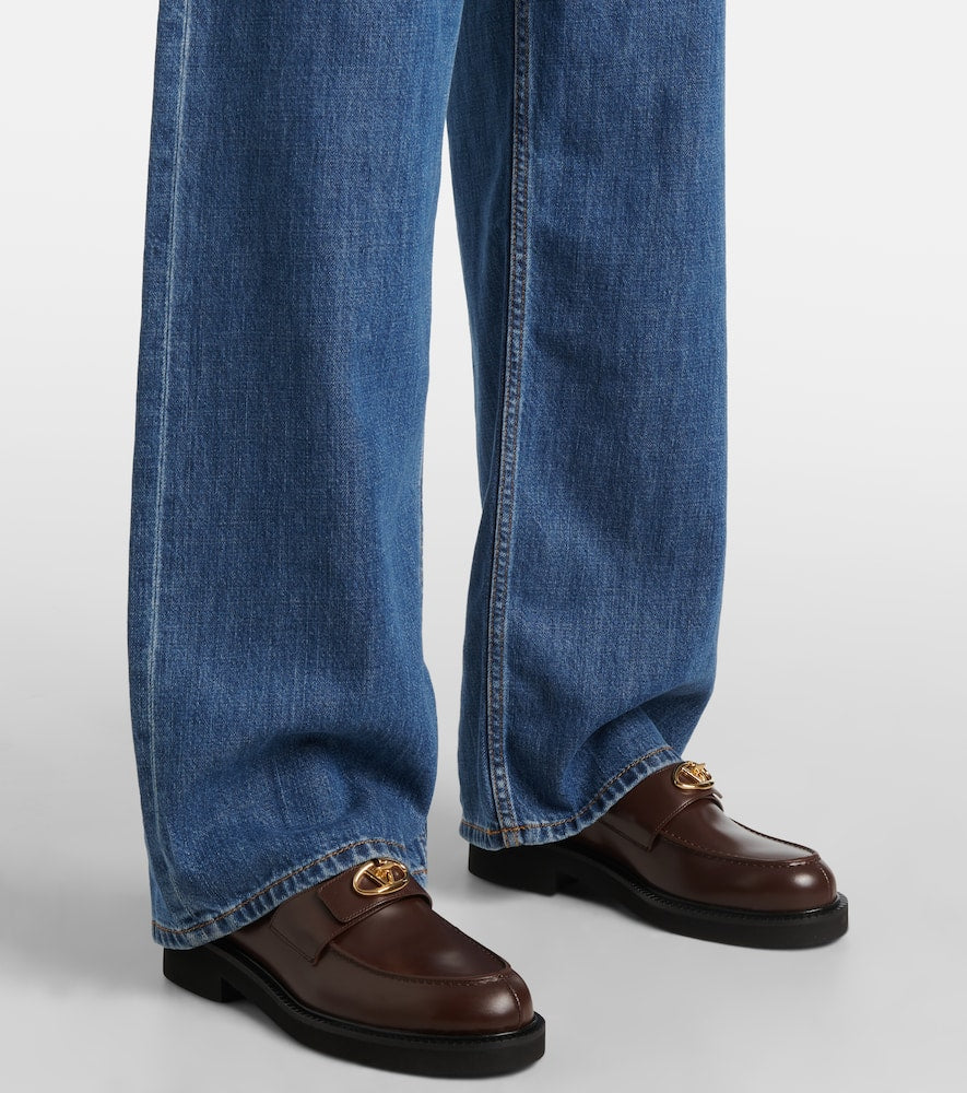 Valentino Garavani VLogo Locker leather loafers