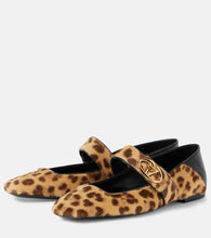Valentino Garavani VLogo Locker leopard-print Mary Jane flats