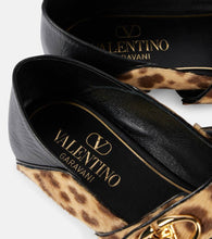 Valentino Garavani VLogo Locker leopard-print Mary Jane flats