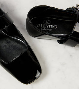 Valentino Garavani VLogo Locker patent leather Mary Jane flats