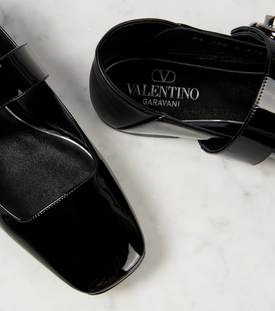 Valentino Garavani VLogo Locker patent leather Mary Jane flats