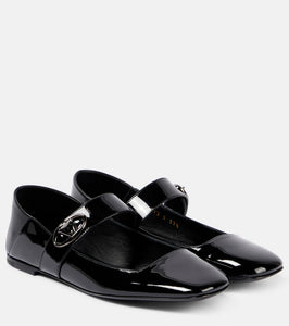 Valentino Garavani VLogo Locker patent leather Mary Jane flats