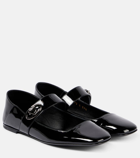 Valentino Garavani VLogo Locker patent leather Mary Jane flats