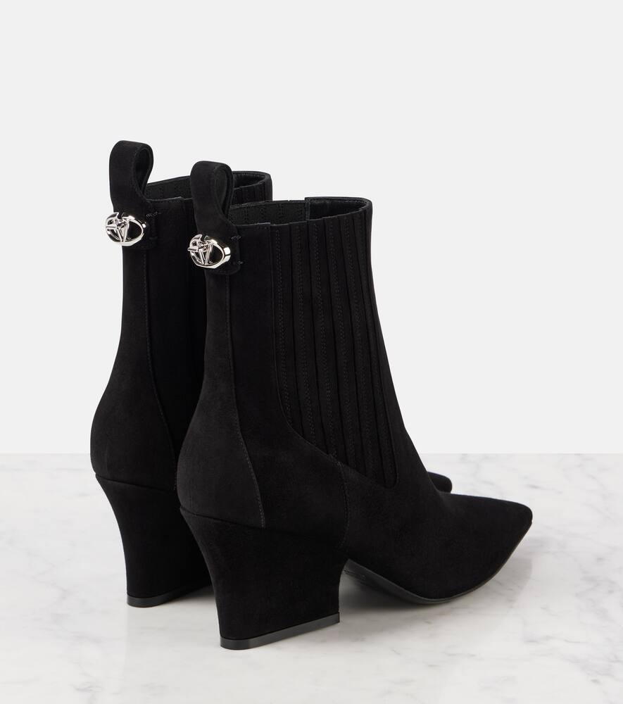 Valentino Garavani VLogo Lockette suede ankle boots