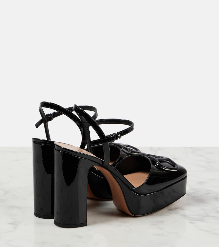 Valentino Garavani VLogo Signature 115 patent leather platform pumps