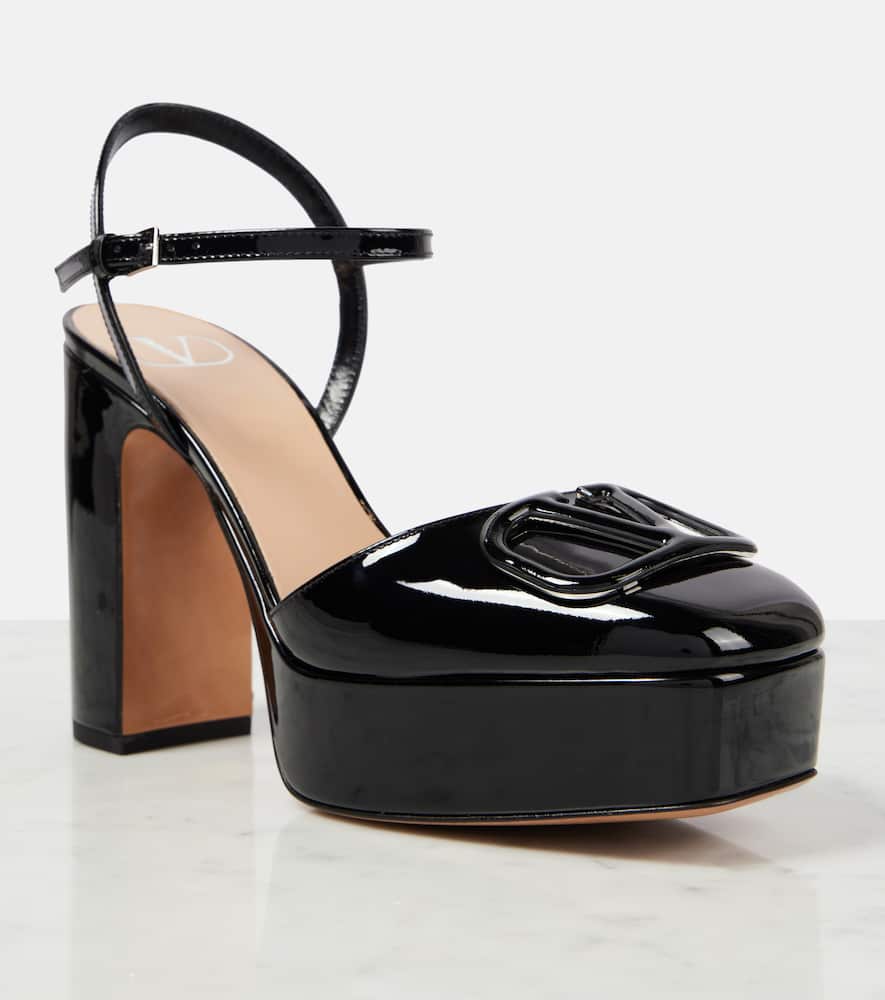 Valentino Garavani VLogo Signature 115 patent leather platform pumps
