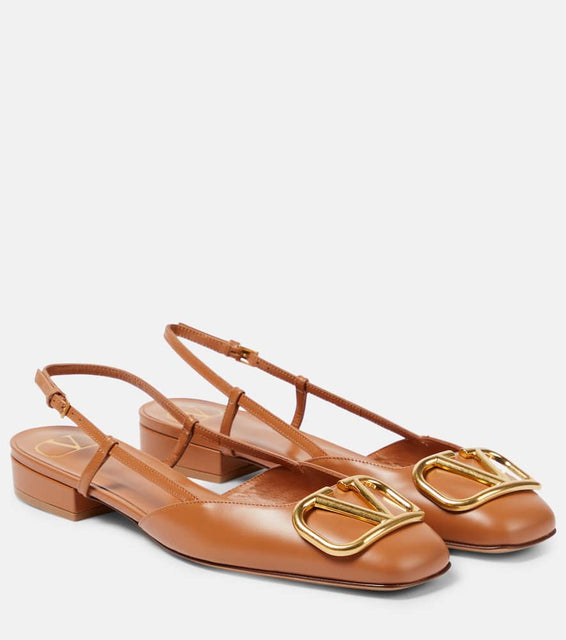 Valentino Garavani VLogo Signature 20 leather slingback pumps