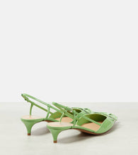 Valentino Garavani VLogo Signature 40 patent leather slingback pumps